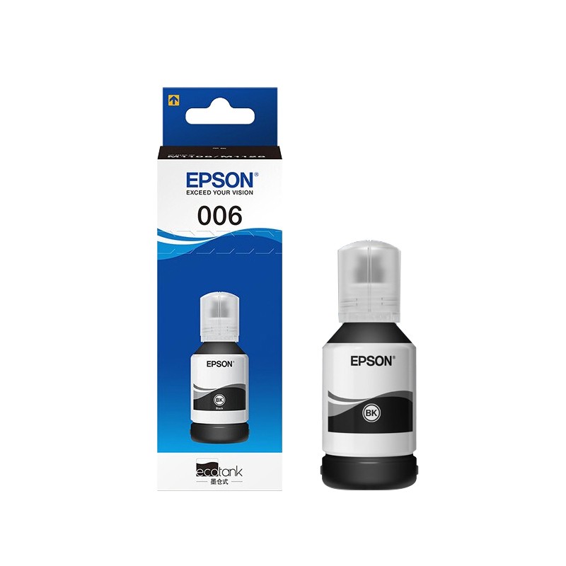 EPSON/爱普生 006墨水 C13T03S180 黑色/6000页 适用机型：M1108/M1128/M2108/M2128/M2129/M2118 单位:个