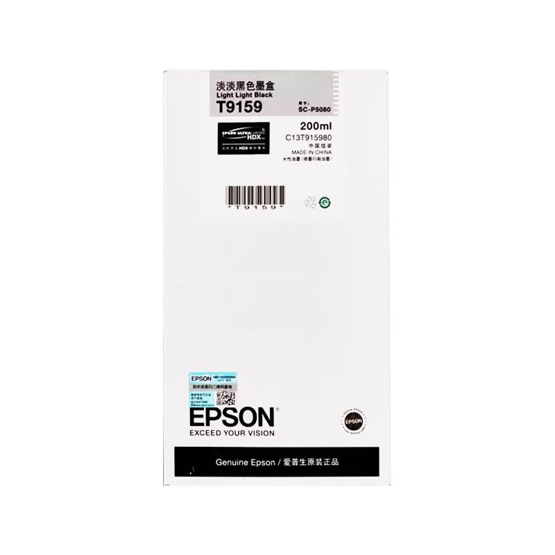 EPSON/爱普生 墨盒 C13T915980 淡淡黑色/200ml 适用机型：SC-P5080 单位:个