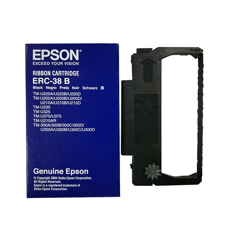 EPSON/爱普生 色带架 ERC-38B 单色/保质期18个月 适用机型：TM-300A/300B/300C/300D/U200/U210/U230/U325/U370/U375/U220 单位:个