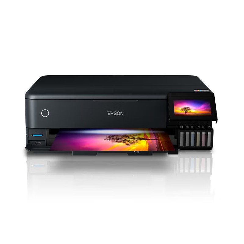 EPSON/爱普生 墨仓式一体打印机 L8188 A3+/6色/16 - 12ipm/打印/复印/扫描/双面/WIFI/机身黑色/耗材单页成本(黑色0.02元/彩色0.11元） 适用耗材：013黑色墨水(6700页);014照片黑色墨水(6200页);014青色墨水(6200页);014洋红色墨水(6200页);014黄色墨水(6200页);014灰色墨水(6200页) 单位:个