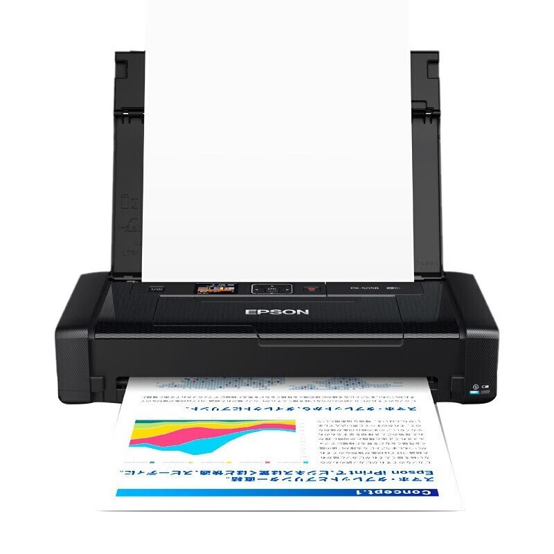 EPSON/爱普生 便携式喷墨打印机 WF-110 A4/4色/7-4ipm/WIFI/机身黑色/耗材单页成本(黑色0.78元/彩色0.81元) 适用耗材：黑墨盒T289(250页);青/洋红/黄三合一彩墨盒T290(200页);废墨仓T295 单位:个