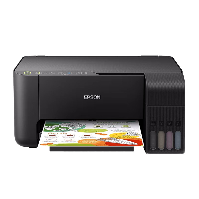 EPSON/爱普生 墨仓式一体打印机 L3558 A4/4色/15-8ipm/打印/复印/扫描/WIFI/机身黑色/耗材单页成本(黑色0.01元/彩色0.02元) 适用耗材：004黑色墨水C13T00U180(4500页);004青色墨水C13T00U280(7500页);004洋红色墨水C13T00U380(7500页);004黄色墨水C13T00U480(7500页) 单位:个
