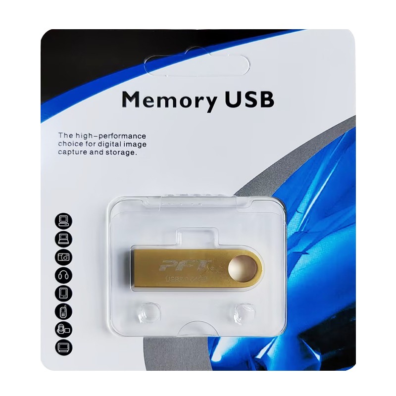 PFT/普飞 U盘 PFT-URJ-G64GB 睿捷/金色/64G/USB2.0 金属外壳/直插式 单位:个