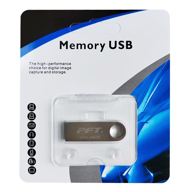 PFT/普飞 U盘 PFT-URJ-S64GB 睿捷/银色/64G/USB2.0 金属外壳/直插式 单位:个