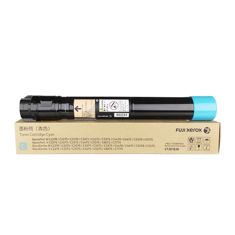 FUJI-FILM/富士胶片 墨粉筒 CT201830 青色/1.5万页/290克 适用机型：DocuCentre-IV C2275/C3370/C3373/C3375/C4475 ApeosPort-IV C3373/C3375/C4475/C5575 DocuCentre-V C2275/C3373/C3375/C4475 ApeosPort-V C3373/C3375/C4475/C5575/C6675/C7775 单位:个