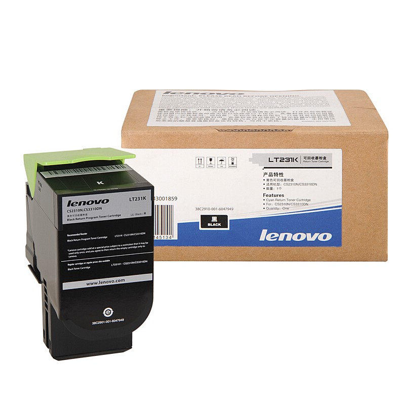 LENOVO/联想 墨粉盒 LT231K 黑色/4000页/质保3年 适用机型：CS2310N/CS3310DN 单位:个