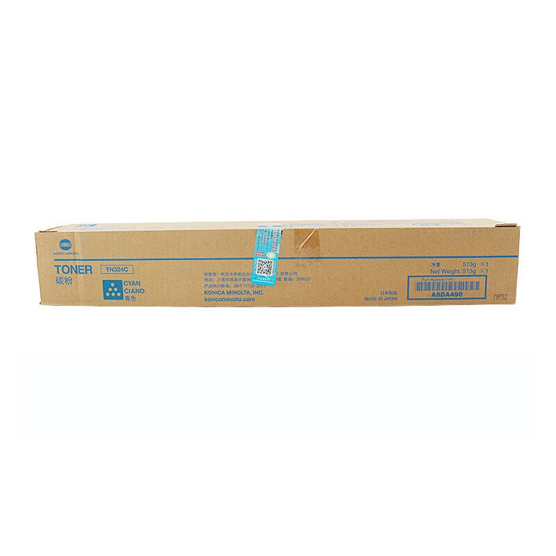 KONICAMINOLTA/柯尼卡美能达 TN324C/AC复印碳粉 A8DA490/A8DA49A 青色/2.6万页 适用机型：C308/C368/C7930 单位:个