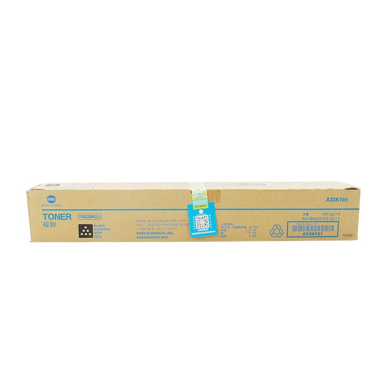 KONICAMINOLTA/柯尼卡美能达 TN220K(L)复印碳粉 A33K181 黑色/1万页 适用机型：C221S/C221/C7122/C281/C7128 单位:个