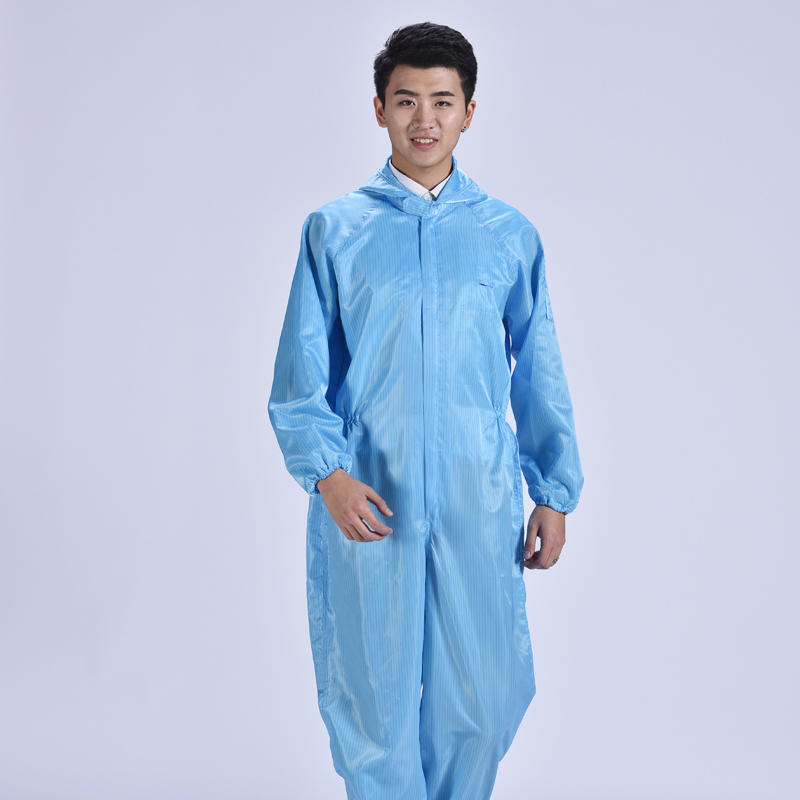 WM/万茂 洁净区工作服 长丝纤维防静电面料 W1013# 天蓝色 印logo+编号 下单请附图 4XL码 单位:件