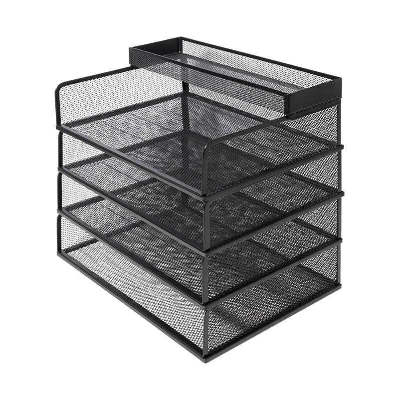 DELI/得力 三层文件座 PB265 竖款 黑色 1个/箱 单位:箱