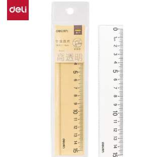 DELI/得力 直尺 79751 规格：15cm 材质：亚克力 颜色：透明 单位:把