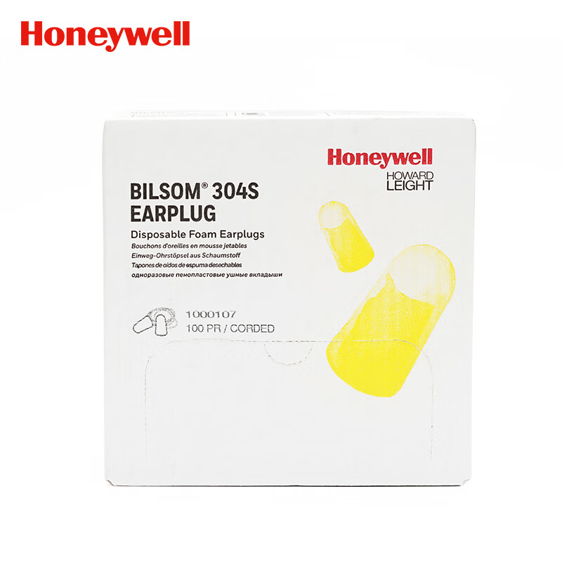 HONEYWELL/霍尼韦尔 带线耳塞 304S 带线耳塞 100副/盒 单位:盒