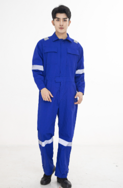 TONGQIN/通勤 连体服 A6001 春秋款 防静电带反光条LA认证蓝色拼色 180码 单位:套