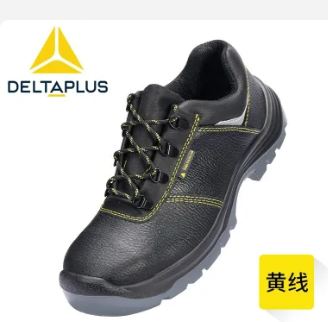 DELTA/代尔塔 安全鞋 301112 黄色线  黑色 防砸防刺穿防静电 38码 单位:双