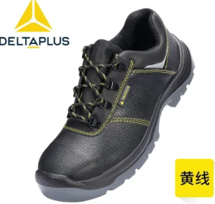 DELTA/代尔塔 安全鞋 301112 黄色线  黑色 防砸防刺穿防静电 40码 单位:双