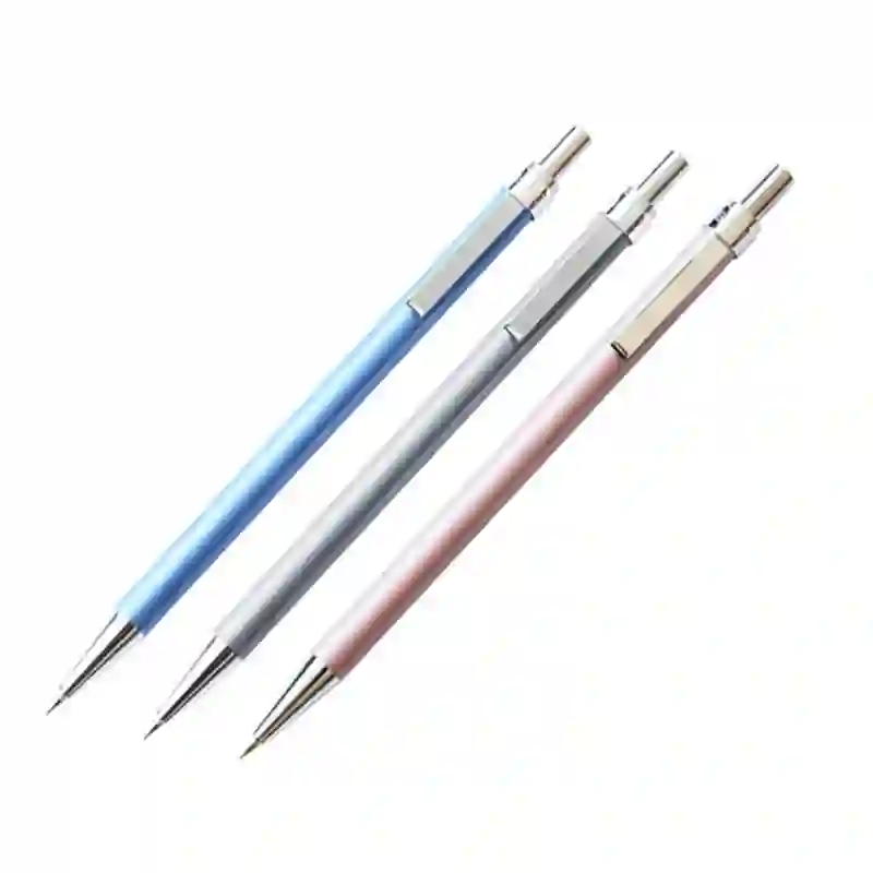 DELI/得力 金属活动铅笔 6492 0.5mm 银色/蓝色/粉色 颜色随机 单位:支