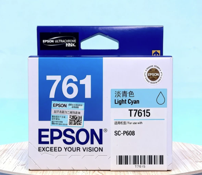 EPSON/爱普生 墨盒 C13T761580 淡青色 适用机型：SC-P608 单位:个
