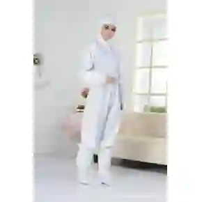 XLD/鑫力达 连体防尘服 5XL 白色 连帽款 带魔术贴拉链 单位:套
