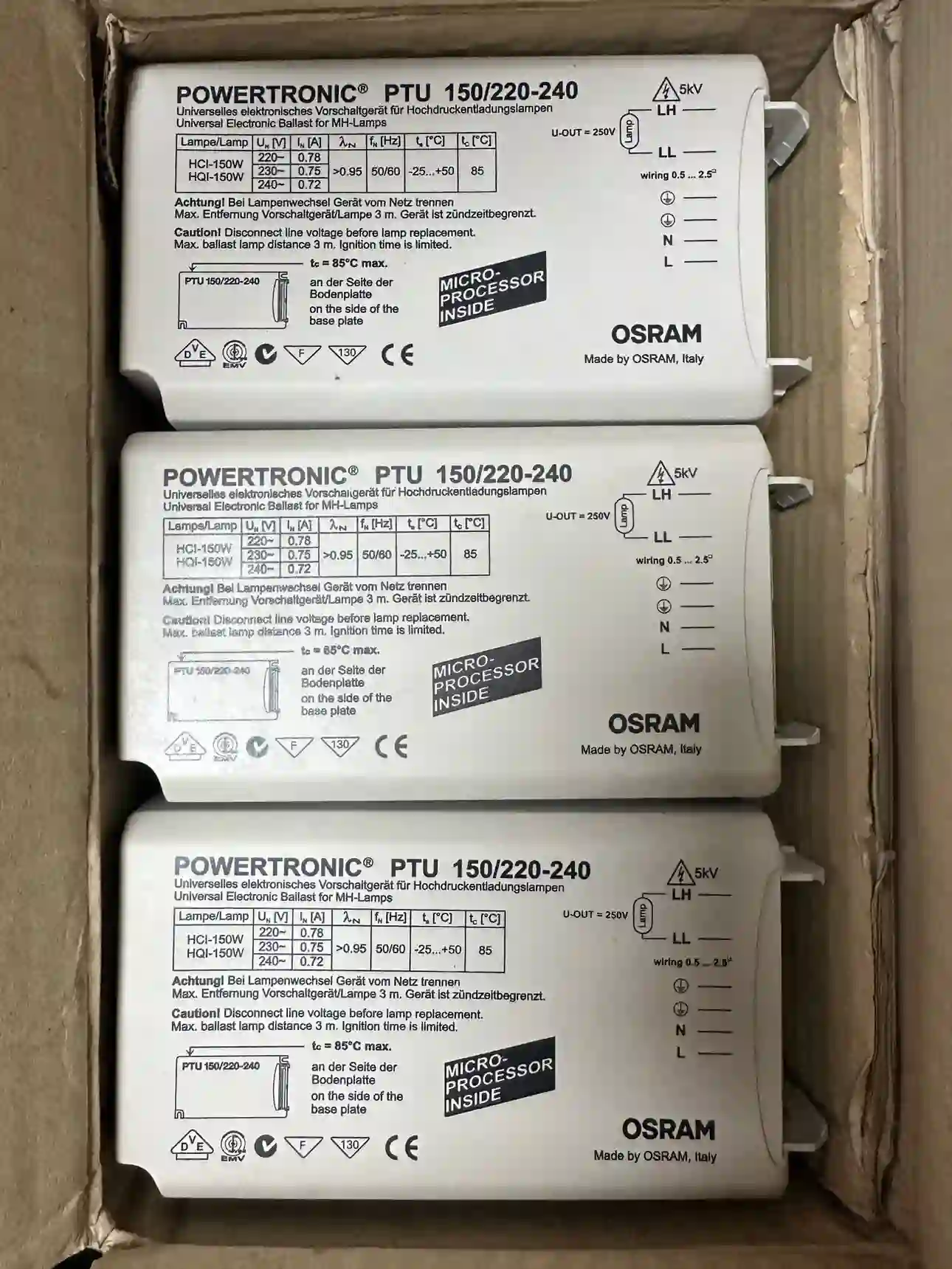 OSRAM/欧司朗 灯+镇流器 金卤灯泡\250W 220V E40 小肚形/灯+镇流器 单位:个