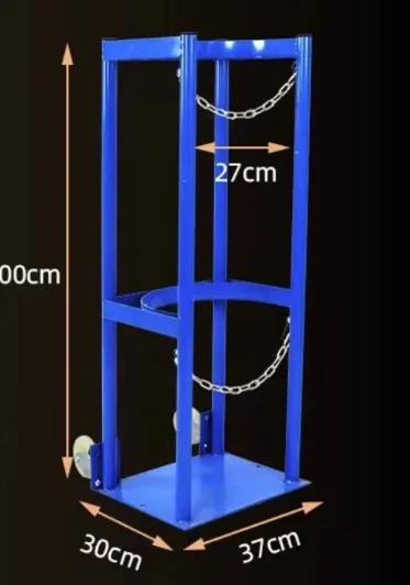 PXY/鹏欣宇 气瓶架 40L 开口尺寸27cm 单瓶 蓝色   碳钢材质 单位:个