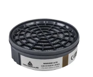 DELTA/代尔塔 经济型滤盒 105012 材质：塑料外壳和活性炭 备注：配合M6300/M6400系列面罩使用 单位:个