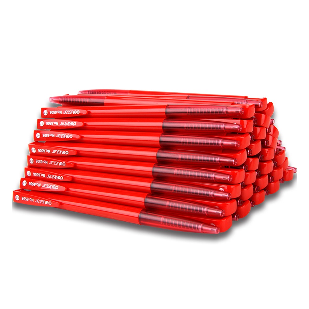 DELI/得力 圆珠笔 6506 颜色:蓝 红 黑；尺寸:0.7mm；笔芯规格:0.7mm子弹头 单位:支