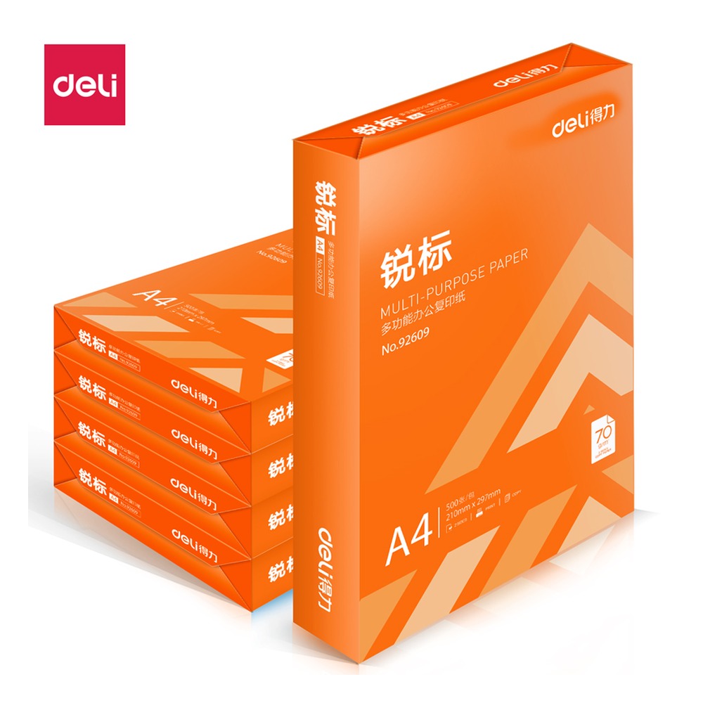 DELI/得力 锐标多功能办公复印纸 92609 颜色:混；尺寸:A4；克重:70g；纸张规格:A4 单位:包