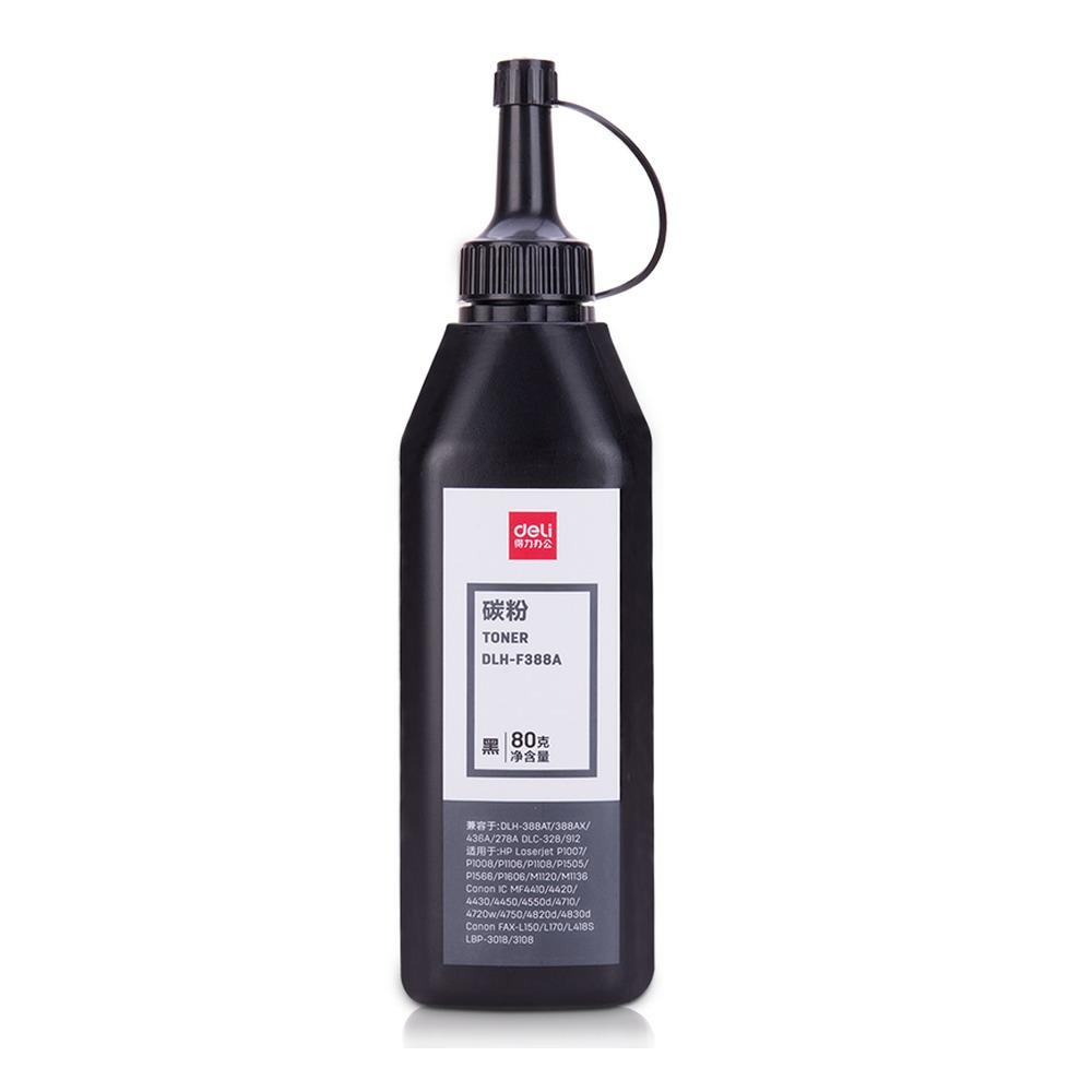 DELI/得力 #碳粉 DLH-F388A 颜色:黑；兼容型号:388A 单位:瓶
