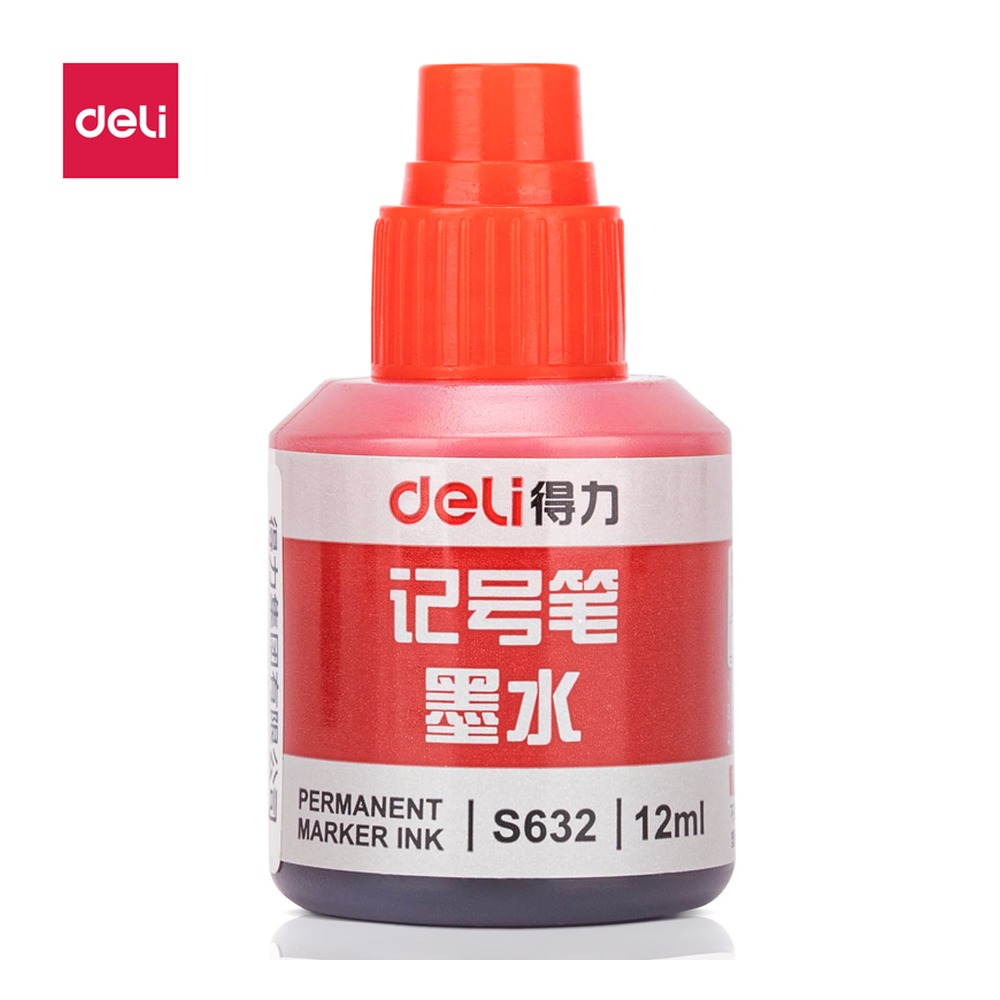 DELI/得力 记号笔墨水 S632 颜色:红 单位:瓶
