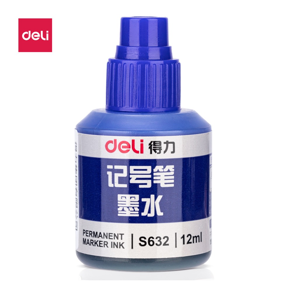 DELI/得力 记号笔墨水 S632 颜色:蓝 单位:瓶
