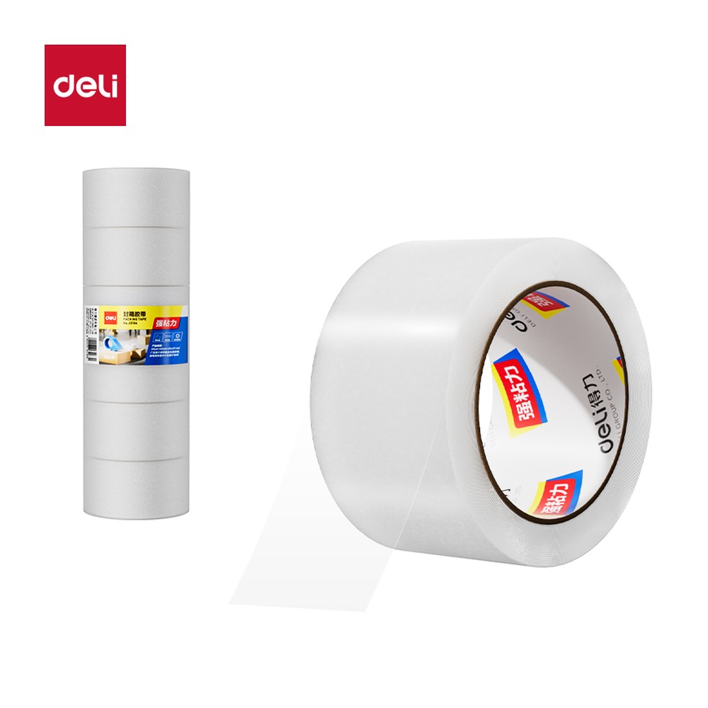 DELI/得力 封箱胶带 30283 尺寸:55mm*100；包装:6卷/筒；笔芯规格:55mm 单位:筒