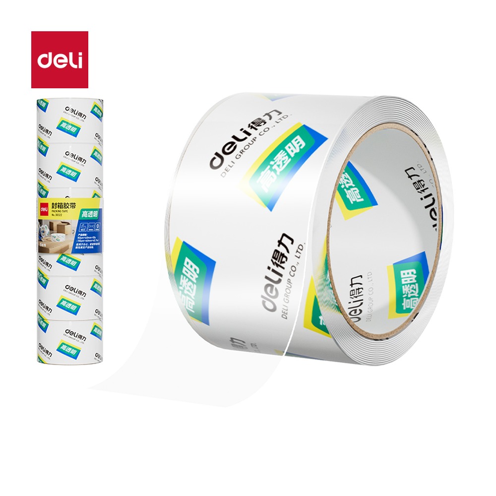 DELI/得力 封箱胶带 30322 尺寸:60mm*50；包装:6卷/筒；笔芯规格:60mm 单位:筒