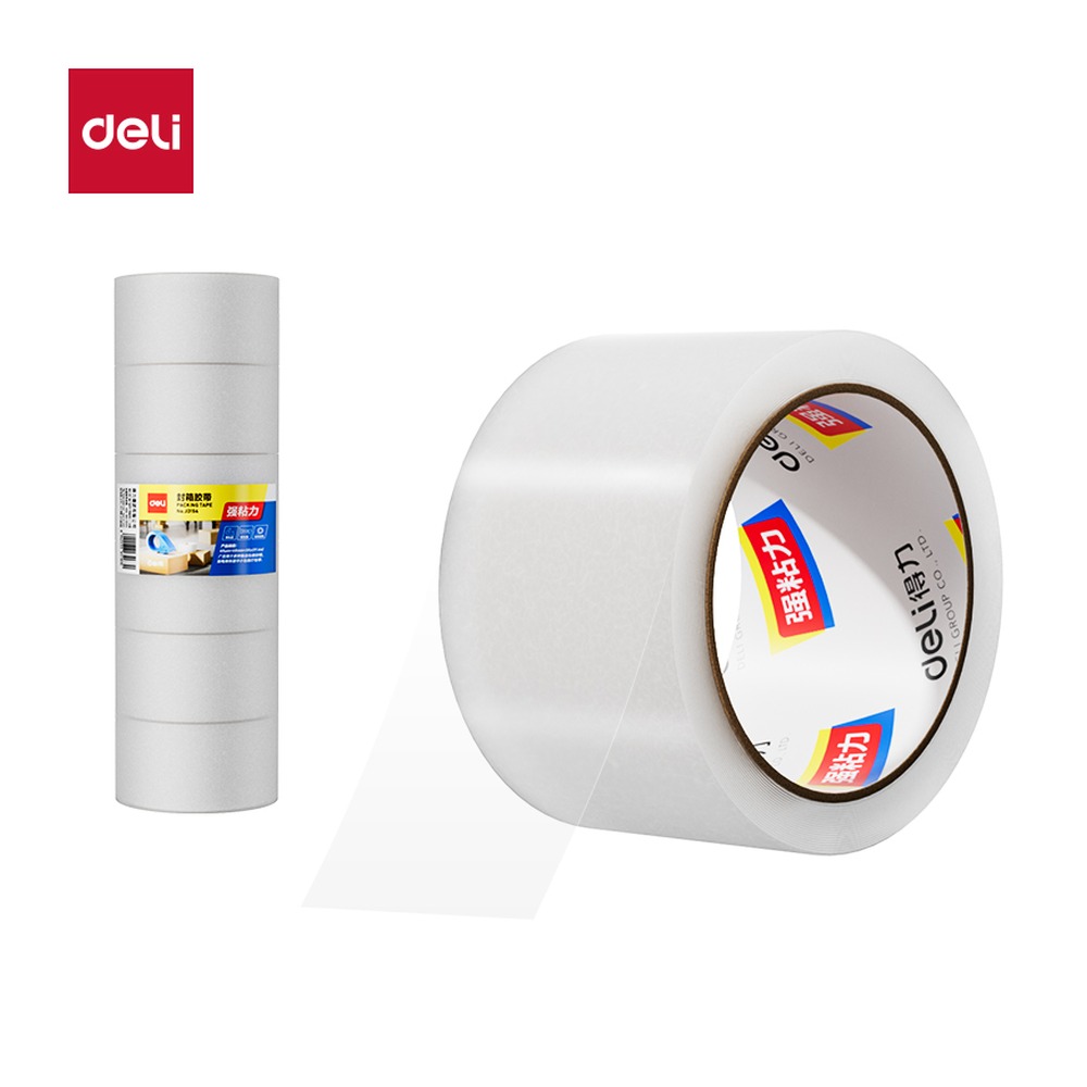 DELI/得力 封箱胶带 30282 尺寸:55mm*60；包装:6卷/筒；笔芯规格:55mm 单位:筒