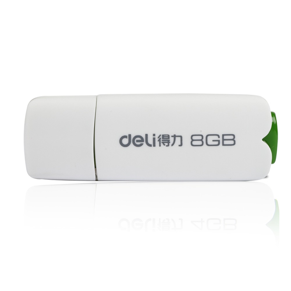 DELI/得力 U盘 3722 颜色:白色 \ tt“；尺寸:43.5*23*15mm or? ~ 43；容量:8G；克重:8G 单位:只