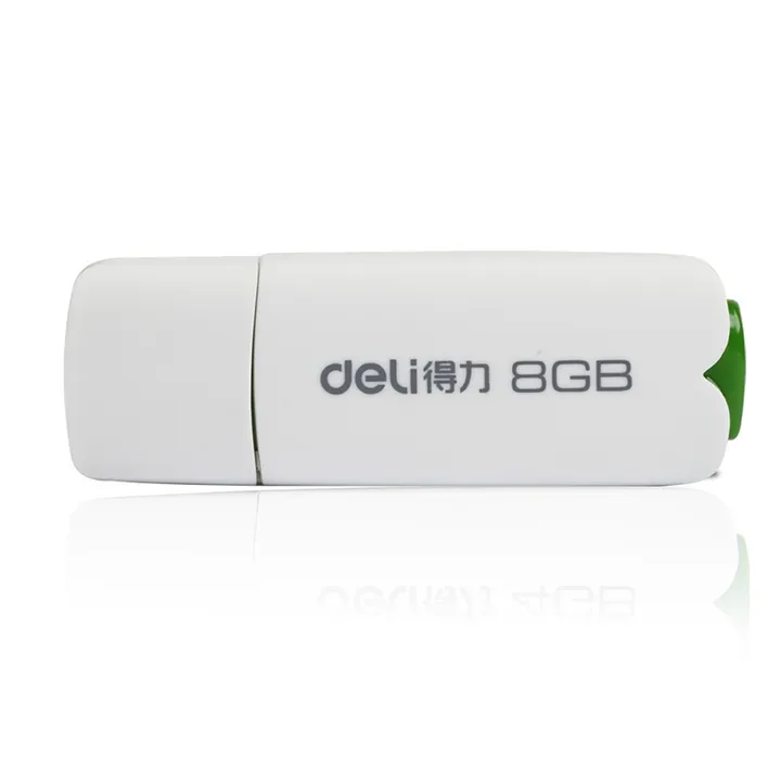 DELI/得力 U盘 3722 颜色:白色 \ tt“；尺寸:43.5*23*15mm or? ~ 43；容量:8G；克重:8G 单位:只