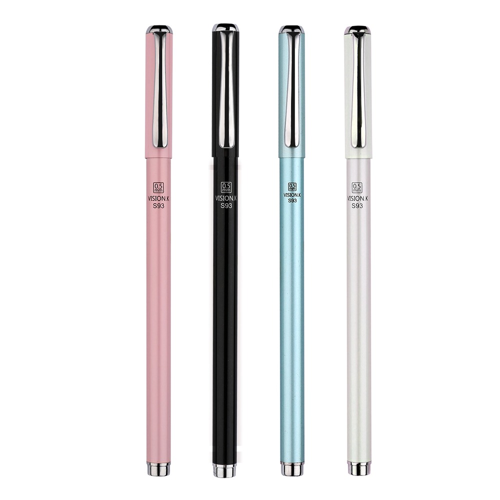 DELI/得力 中性笔 S93 颜色:黑；材质:金属；尺寸:0.5mm；笔芯规格:0.5mm子弹头 单位:支