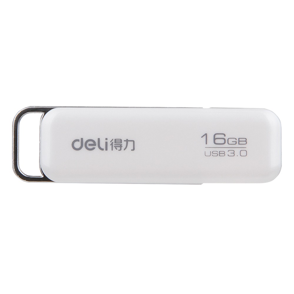 DELI/得力 U盘 3755 颜色:白色；容量:16GB；克重:16G 单位:只