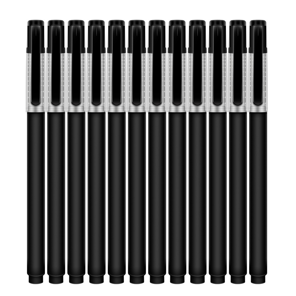 DELI/得力 拔帽中性笔 S77 颜色:黑；尺寸:0.5mm；笔芯规格:0.5mm子弹头 单位:支