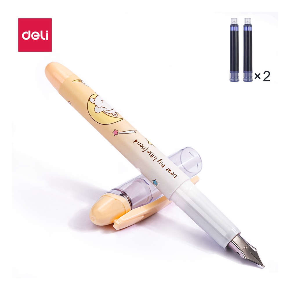 DELI/得力 钢笔 S692 颜色:晶蓝；包装:2支/卡 单位:卡