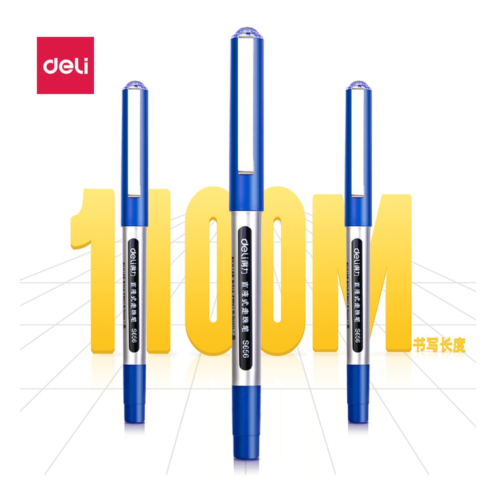 DELI/得力 直液笔 S656 尺寸:0.5mm；笔芯规格:0.5mm子弹头 单位:支
