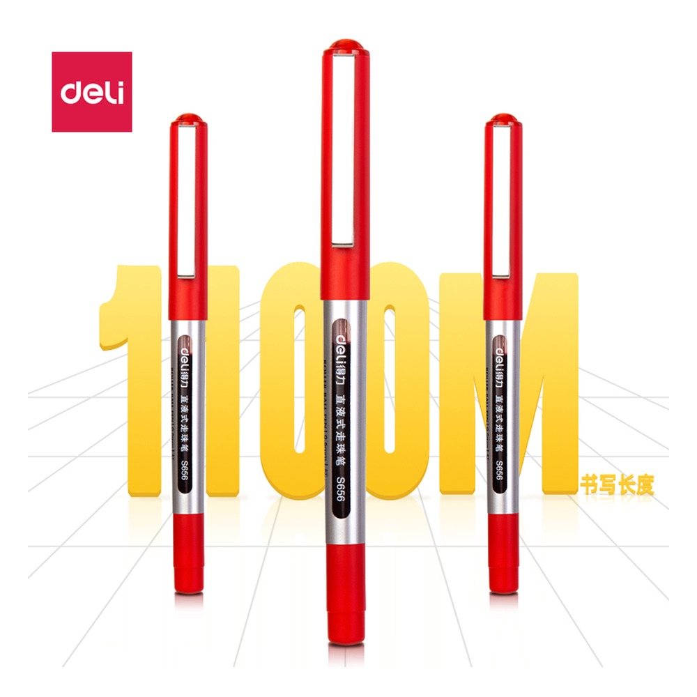 DELI/得力 直液笔 S656 尺寸:0.5mm；笔芯规格:0.5mm子弹头 单位:支