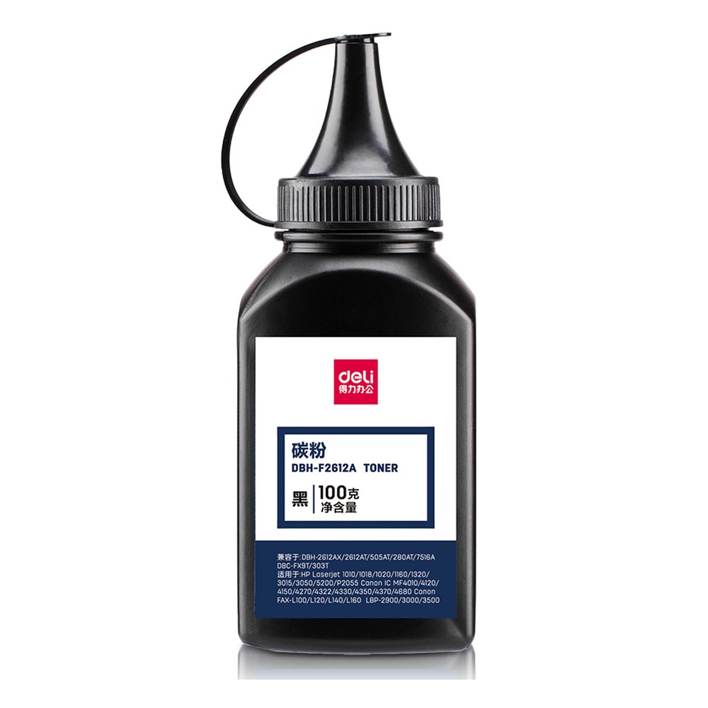 DELI/得力 碳粉 DBH-F2612A 颜色:黑色 单位:瓶