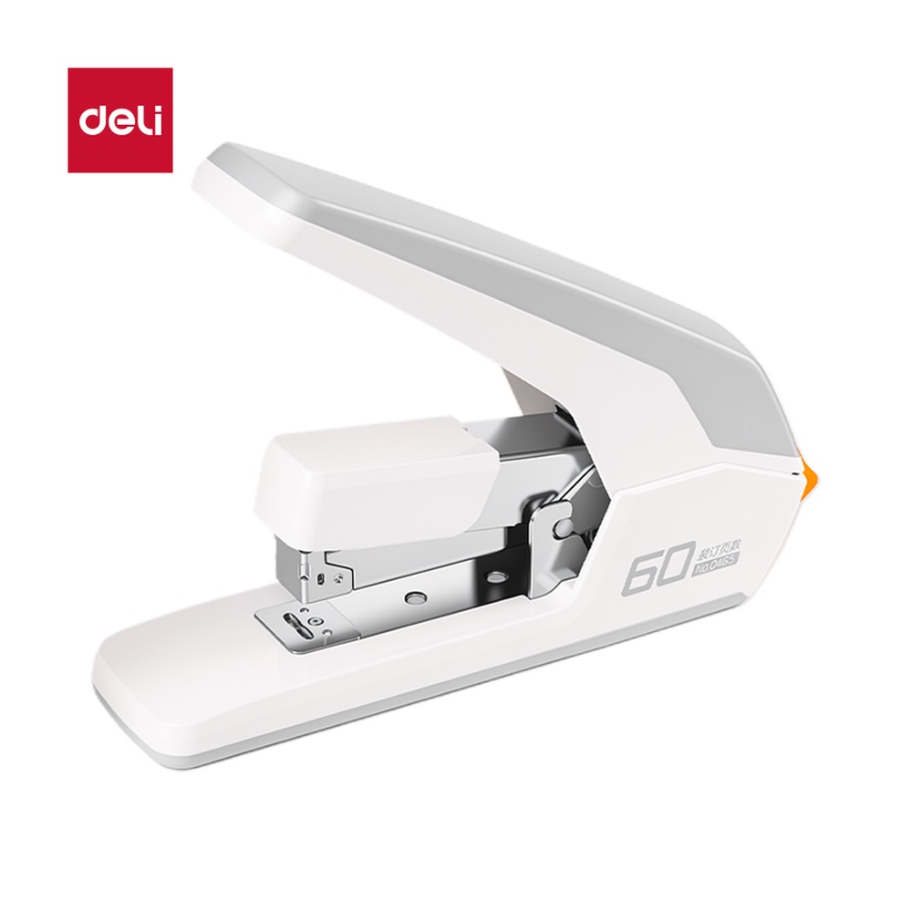 DELI/得力 省力订书机 0465 颜色:黑色、白色；尺寸:215mm*59mm*150mm 单位:台