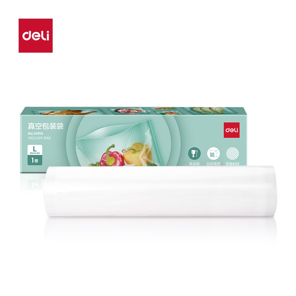DELI/得力 包装机耗材 14914 尺寸:25CM*5M；包装:一卷/盒 单位:盒