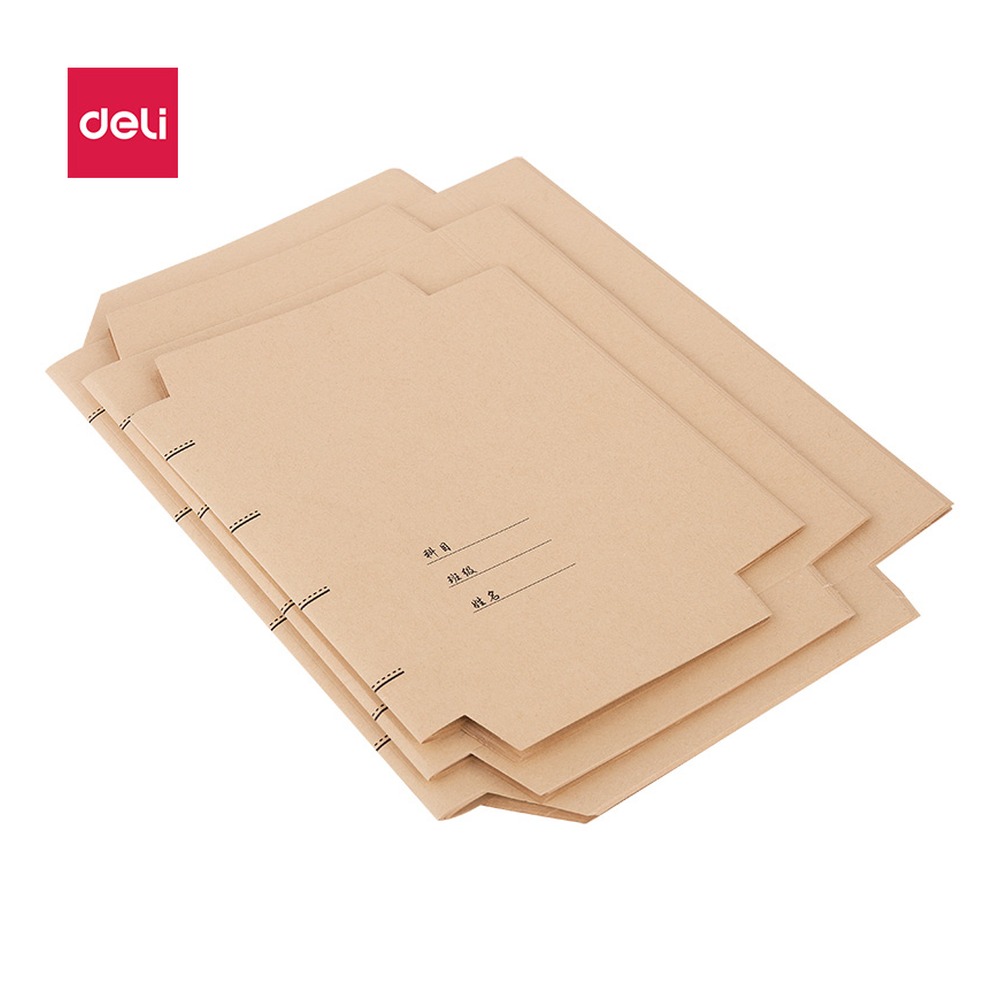 DELI/得力 包书皮 70553 颜色:黄；材质:牛皮纸；包装:30张 单位:袋