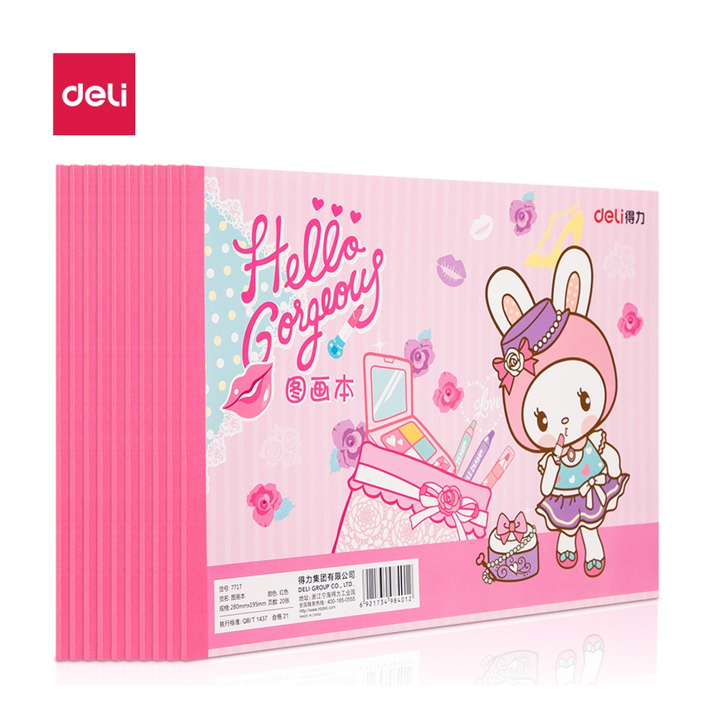 DELI/得力 图画本 7717 颜色:红；尺寸:16K；其他:20张 单位:本