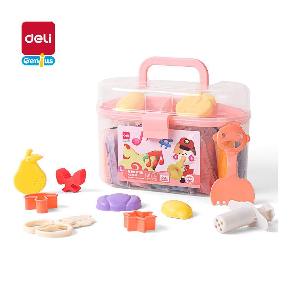 DELI/得力 彩泥 7021 颜色:粉色；包装:24色；其他:24色 单位:盒