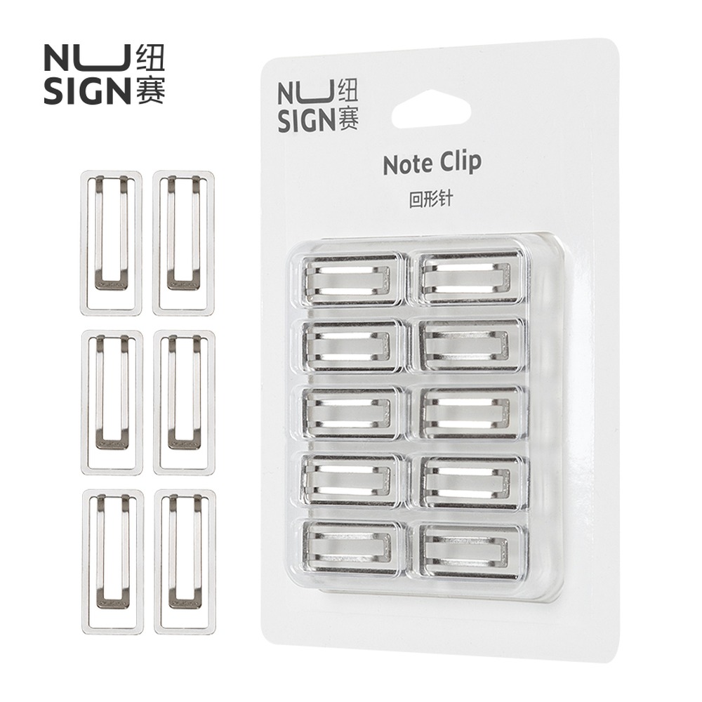 DELI/得力 回形针 NS106 尺寸:32x12.5x0.55mm；包装:10只/卡 单位:卡