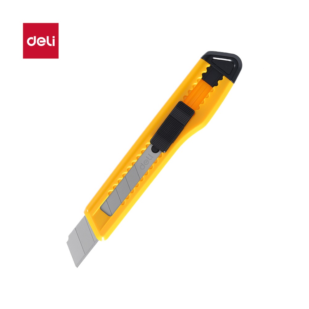 DELI/得力 美工刀 2001 颜色:黄色；尺寸:0.5mm*18mm*100mm 单位:把