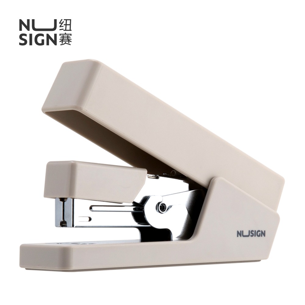 DELI/得力 省力订书机 NS081 颜色:黑烟、净白、夜影；尺寸:122x39x43mm 单位:台